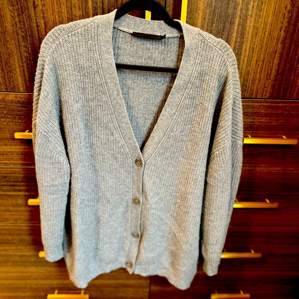 Jenni Kayne Cashmere Cocoon Cardigan in Heather Grey
